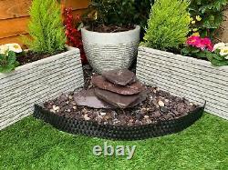 Drilled 4 Stack Paddle Stone Garden Water Feature, Fontaine Extérieure Grande Valeur