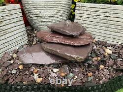 Drilled 4 Stack Paddle Stone Garden Water Feature, Fontaine Extérieure Grande Valeur