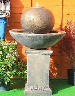 Extérieur Jardin Pierre Fontaine D'eau Caractéristiques Patio Boule Fontaine Classique Plint