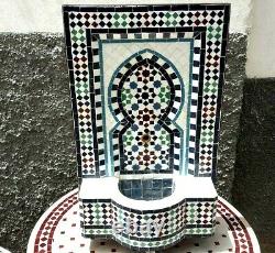 Fontaine D’eau De Jardin Petite Mosaïque Marocaine Zellij Intérieur Extérieur Dispositif