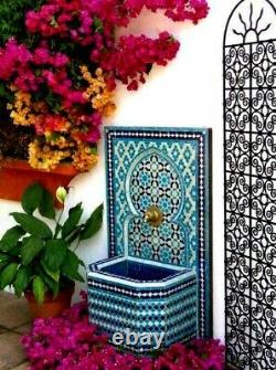 Fontaine D’eau De Jardin Petite Mosaïque Marocaine Zellij Intérieur Extérieur Dispositif