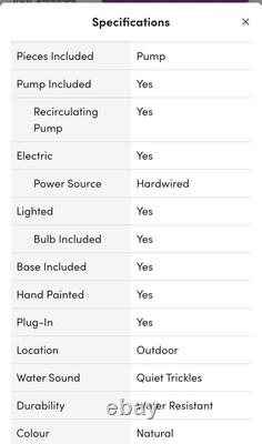 Fontaine Facile Edenbourgh Colorado Falls avec Éclairage et Eau Cascadante