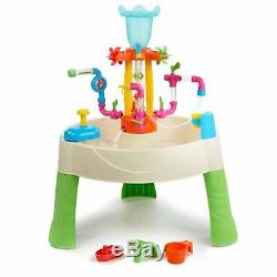 Fontaine Usine Table D'eau Pour Enfants Tout-petit Extérieur Jardin Fun Jouer Taps Pipe