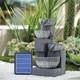 Fontaine à Led Solaire Pour Jardin, Avec Cascades De Bols, Décor Extérieur.