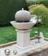 Fontaine à Balles De Patio Sur Plinthe Classique, élément D'eau En Pierre, Ornement De Jardin.