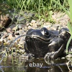 Fontaine à eau Crapaud. Élément aquatique. Ornement de jardin en aluminium coulé EN SOLDE