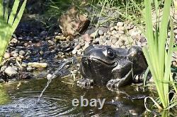 Fontaine à eau Crapaud. Élément aquatique. Ornement de jardin en aluminium coulé EN SOLDE