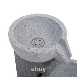 Fontaine à eau de jardin avec lumières LED, statues intérieures et extérieures, solaire, Royaume-Uni
