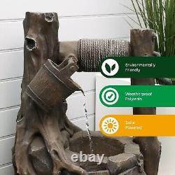 Fontaine à eau de puits en brique rustique alimentée par énergie solaire Gardenwize GW278# GRADE B