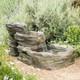 Fontaine à Eau En Cascade Primrose 63 Cm En Effet Pierre à 3 Niveaux Avec Lumières Led