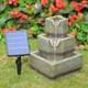 Fontaine à Trois Niveaux Pour Jardin Extérieur Avec éclairage Led Solaire En Cascade