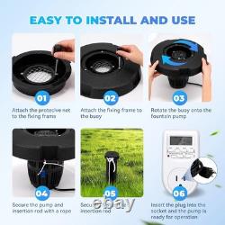Fontaine aérateur flottant haute capacité 20000L/H pour grands étangs et jardins aquatiques