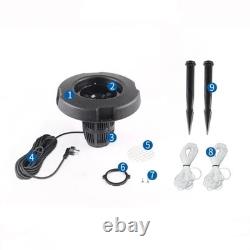 Fontaine aérateur flottant haute capacité 20000L/H pour grands étangs et jardins aquatiques