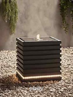 Fontaine d'eau LED pour jardin extérieur - Mobilier de décoration de patio gris clair