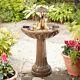 Fontaine D'eau Alimentée Par L'énergie Solaire Pour La Famille De Canards, Style Bain D'oiseaux, Décoration De Jardin