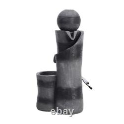 Fontaine d'eau de jardin extérieure, décoration de statues avec LED solaire Royaume-Uni