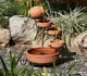 Fontaine D'eau En Cascade Terracotta Brune Alimentée Par L'énergie Solaire Gardenwize Garden
