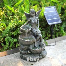 Fontaine d'eau en cascade à LED solaire pour extérieur, caractéristique de fontaine, Royaume-Uni