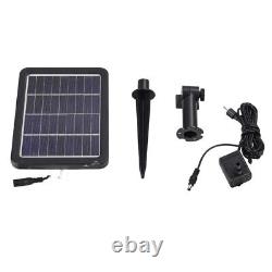 Fontaine d'eau en cascade large avec éclairage LED alimentée par énergie solaire