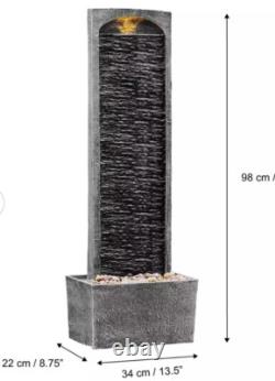 Fontaine d'eau en pierre LED Peaktop pour jardin extérieur RJ-19041-UK