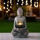 Fontaine D'eau Extérieure Avec Bouddha Led Alimenté Par énergie Solaire