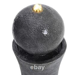 Fontaine d'eau extérieure avec boule de jardin, élément d'eau avec 6 lumières LED, état électrique Fontaine d'eau extérieure avec boule de jardin, élément d'eau avec 6 lumières LED, état électrique