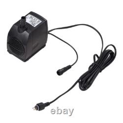 Fontaine d'eau extérieure avec décoration en résine de roches de rivière, lumière LED, type électrique