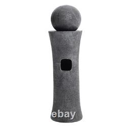 Fontaine d'eau extérieure électrique avec boule, élément de jardin avec 6 lumières LED