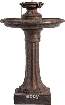 Fontaine d'eau extérieure pour oiseaux 28 Caractéristiques de cascade en résine pour jardin