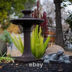 Fontaine d'eau extérieure pour oiseaux 28 Caractéristiques de cascade en résine pour jardin