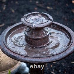 Fontaine d'eau extérieure pour oiseaux 28 Caractéristiques de cascade en résine pour jardin