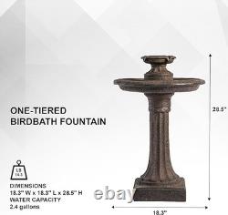 Fontaine d'eau extérieure pour oiseaux 28 Caractéristiques de cascade en résine pour jardin