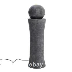 Fontaine d'eau intérieure extérieure ornement de jardin boule cascade d'eau avec lumière