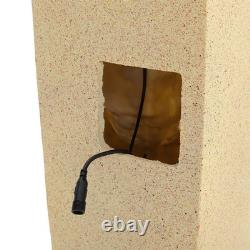 Fontaine d'extérieur à 4 niveaux avec lumière LED, décoration de jardin, statue alimentée par énergie solaire