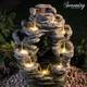 Fontaine De Jardin Led à Eau Cascadante Double Face Serenity 79cm Nouveau