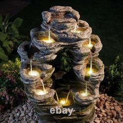 Fontaine de Jardin LED à Eau Cascadante Double Face Serenity 79cm NOUVEAU