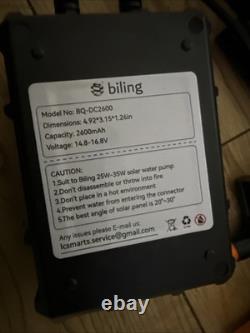 Fontaine de bassin solaire Biling 35W avec pompe à eau 1500L/H et batterie de 2600mAh