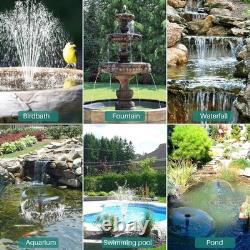 Fontaine de bassin solaire Biling 35W avec pompe à eau 1500L/H et batterie de 2600mAh