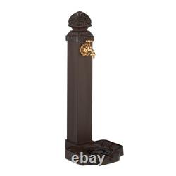 Fontaine de colonne jardin robinet antique ornemental caractéristique d'eau sur pied patio 77 cm