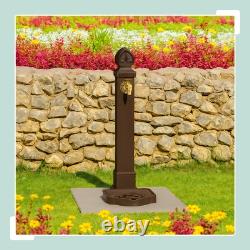Fontaine de colonne jardin robinet antique ornemental caractéristique d'eau sur pied patio 77 cm
