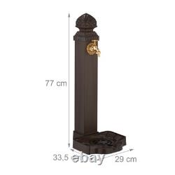 Fontaine de colonne jardin robinet antique ornemental caractéristique d'eau sur pied patio 77 cm
