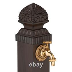 Fontaine de colonne jardin robinet antique ornemental caractéristique d'eau sur pied patio 77 cm