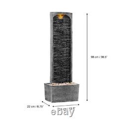 Fontaine de jardin Teamson Home avec éclairage LED, pompe, fontaine intérieure et extérieure