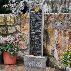 Fontaine de jardin Teamson Home avec lumières LED et pompe, grande fontaine de jardin