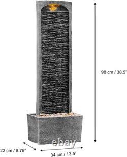 Fontaine de jardin Teamson Home avec lumières LED et pompe, grande fontaine de jardin