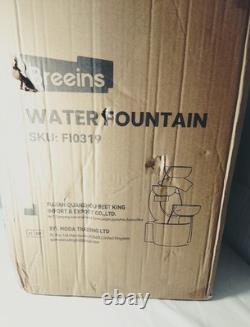 Fontaine de jardin à 4 niveaux Breeins avec LED, 86 cm, ornement de patio à cascades