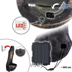 Fontaine de jardin à lion alimentée par énergie solaire avec LED