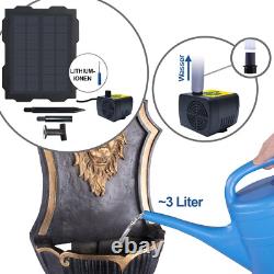 Fontaine de jardin à lion alimentée par énergie solaire avec LED Fontaine de jardin à lion alimentée par énergie solaire avec LED