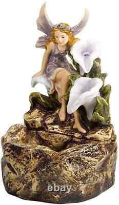 Fontaine de jardin décorative alimentée par énergie solaire, statue décorative, ornement 45 cm