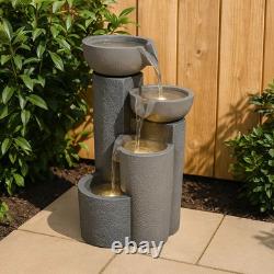 Fontaine de jardin électrique avec cascade d'eau extérieure
